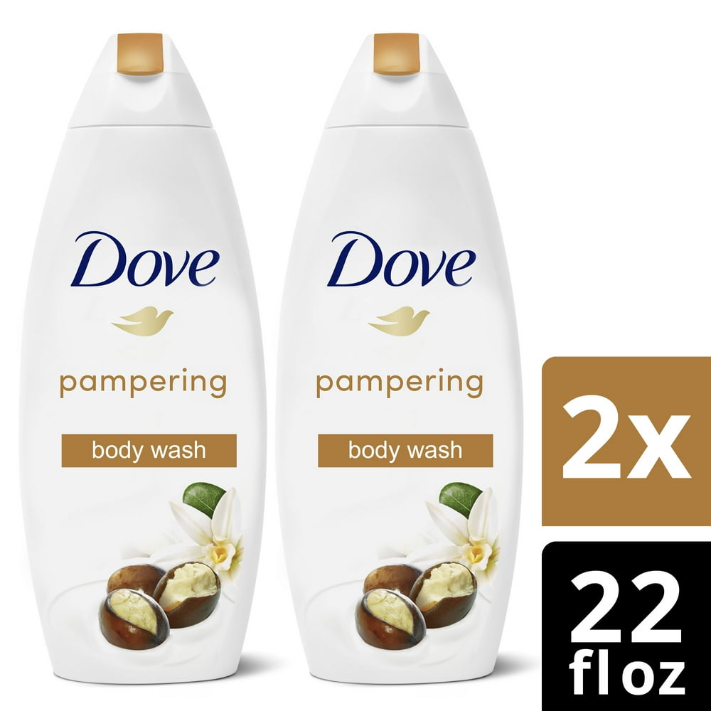 Dove Body Wash Shea Butter with Warm Vanilla, 22 fl. Oz., 2 Count