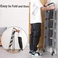 thumbnail image 6 of AMZFUN 4 Step Telescopic Herringbone Ladder Ladder, Multi Position Non Slip, Storable Folding Ladder, Stairs Home Indoor Outdoor Roofing, 330 lbs Safe Load Capacity, Gray, 6 of 6