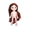 thumbnail image 1 of Preciosa muñeca de moda con articulaciones flexibles, muñecas BJD para vestir, muñecas de pelo suave, bricolaje estilo D, 1 of 9