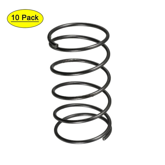1.2mm Wire Dia 20mm Outer Diameter 35mm Long Compression Springs Black 10Pcs