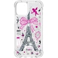 thumbnail image 2 of Compatible with iPhone 11 Case Liquid Glitter Cute Stylish Slim Silicone Quicksand Sparkle Shockproof Protective for Women Girls Case for iPhone 11 6.1 inch Tower YB, 2 of 12