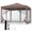 Coffee, variant on Gymax 10 FT x 10 FT Pop-Up Canopy Tent w/ Mesh Netting Carry Bag 8 Stakes & 4 Ropes Outdoor White