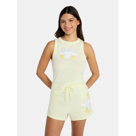 Hello Kitty Cinnamoroll Women's Graphic Tank Top and Shorts Set, 2-Piece, Sizes XXS-XXL