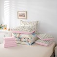 thumbnail image 6 of Homewish 7-Piece Queen Comforter Set, Floral Bowknot Girl Soft Bedding, 6 of 8