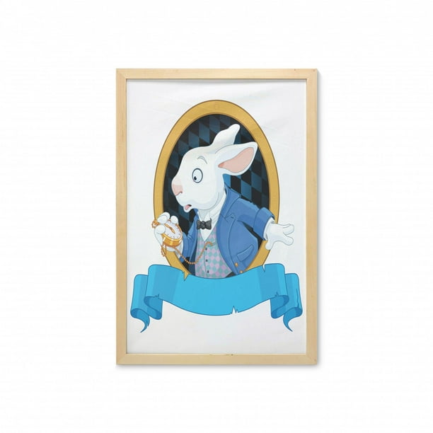 Alice In Wonderland Wall Art With Frame Rabbit Pocket Watch Design Fantasy World Printed Fabric Poster For Bathroom Living Room 23 X 35 Blue White Earth Yellow By Ambesonne Com - Alice In Wonderland White Rabbit Home Decor Alice In Wonderland Wall Art With Frame Rabbit Pocket Watch Design Fantasy World Printed Fabric Poster For Bathroom Living Room 23 X 35 Blue White Earth Yellow By Ambesonne Com - Alice In Wonderland White Rabbit Home Decor