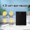 thumbnail image 2 of TACOOL Mini Chest Freezer with LED Touch Screen Control from -18℉to 50℉ Two Removable Baskets Small Freezer 4.35Cu.ft BLACK, 2 of 9