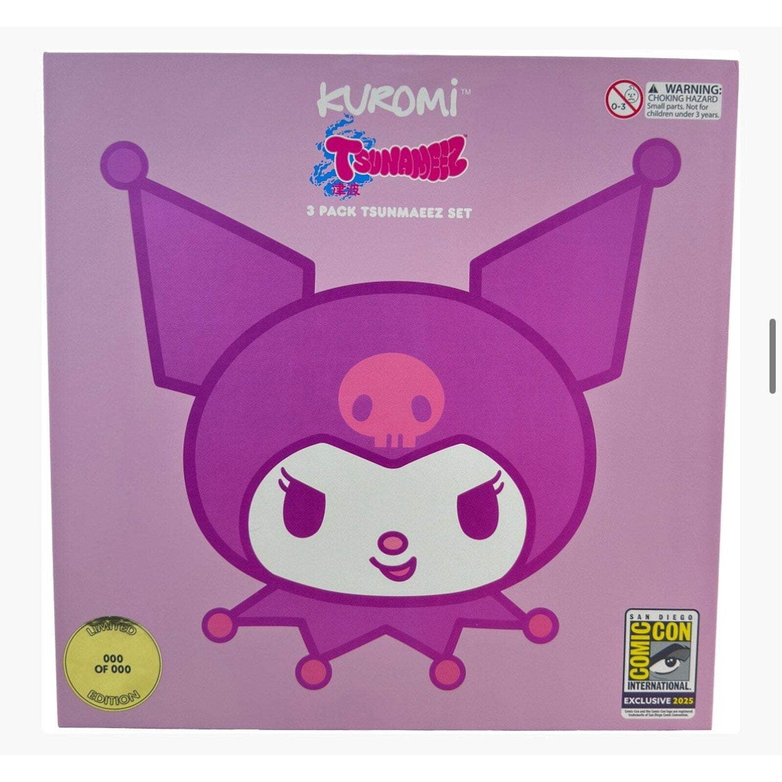 SDCC 2025 UCC Distributing Sanrio Kuromi Tsunameez 3 Pack Set