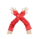 thumbnail image 1 of INSPIRAR CHIC Mangas sin dedos para mujeres, guantes largos de satén de los años 1920 con bucle para los dedos, talla única, rojo, 1 of 6
