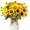 Ripple Vase, variant on Fall Artificial Flowers in Ceramics Vase, Silk Flower Arrangements, Faux Sunflowers Bouquets with Vase for Desktop Decoration (Ripple Ceramic Sunflower)