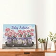 thumbnail image 5 of Motivational Flower Canvas Wall Hanging, Today I Choose Faith Hope Love Peace Joy Framed Canvas Wall Art, Inspirational Quote for Farmhouse Home Decor, 5 of 8