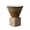 White, variant on Ceramic Coffee Mug 7 oz - Retro Triangle Cup for Hot Tea Hot Chocolate - Porcelain Drinking Cup with Comfortable Handle - Dishwasher Microwave Safe - for Home Office Family Gifts Set of 1
