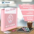 thumbnail image 4 of Davis Group Economy 3-Ring View Binders, 1.5" Round Rings, 350 Capacity, Blush, Pack of 6, 4 of 4