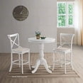 thumbnail image 3 of 30 in. Fairview Round Pedestal Bar Table, White, 3 of 3