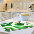 thumbnail image 6 of Dish Drying Mat Kitchen Pad Large Counter Absorbent Dish Mats Drainer Deep Green Thick Lines, 6 of 8