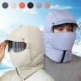 thumbnail image 1 of Mascarilla facial antiviento completa con gafas - Pasamontañas térmicos de invierno para esquí, ciclismo y deportes al aire libre, 1 of 9