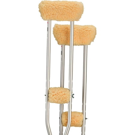 Underarm Crutch Cushion - NOVA Sheepskin Underarm and Hand Grip Cover Set, Cushion Pad Fleece Accessories for Underarm Crutches, One Pair Each of Underarm and Hand Grip.., By NOVA Medical Products