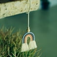 thumbnail image 3 of Washranp Car Air Hanging Rainbow Tassel,Boho Macrame Cotton Tassel Wooden Beads Car Charms Mirror for Car Interior, 3 of 5
