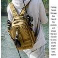 thumbnail image 2 of Bolsa de almacenamiento para caja de aparejos, mochila de hombro para exteriores y equipo cruzado para estanque, tolva, senderismo, caza, camping (15,7 pulgadas x 9 pulgadas x 5,1 pulgadas), 2 of 5