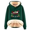 thumbnail image 1 of Chaquetas y abrigos casuales con capucha de manga larga para mujer, jersey con capucha de manga larga, top con estampado navideño, abrigo casual, top de poliéster para mujer, 1 of 2