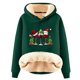 thumbnail image 1 of Chaquetas y abrigos casuales con capucha de manga larga para mujer, jersey con capucha de manga larga, top con estampado navideño, abrigo casual, top de poliéster para mujer, 1 of 2