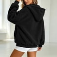 thumbnail image 5 of Ghalytn Women's Sherpa Fleece Zip Up Hoodie Jacket, Oversized Long Sleeve Hooded Coat with Pockets, 5 of 7