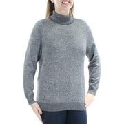 CALVIN KLEIN $79 Womens New 1345 Black Turtle Neck Long Sleeve Top 0X Plus B+B