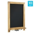 thumbnail image 5 of Emma + Oliver Set of 10 Torched Brown 12"x17" Vintage Tabletop or Wall Hanging Chalkboards with Magnetic Surfaces and Folding Legs, 5 of 13