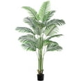 thumbnail image 2 of 7 Ft Large Artificial Plants, 1PC Fake Palm Tree, Fake Faux Tropical Palm Silk Plant with 15 Trunks Paradise Palm Floor House Plant in Pot Indoor Home Office Garden Decoration, 2 of 7