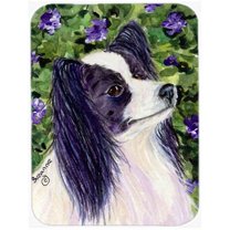Caroline's Treasures Papillon Glass Cutting Board Large