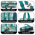 thumbnail image 3 of Teacher Tote Bag,Dog Pattern with Pioneer Flower Background Teacher Utility Tote Bag,Large Work Tote Bags for Women with Multiple Pockets,Top Zipper Closure,13.8x10.6x6.7 Inch, 3 of 5