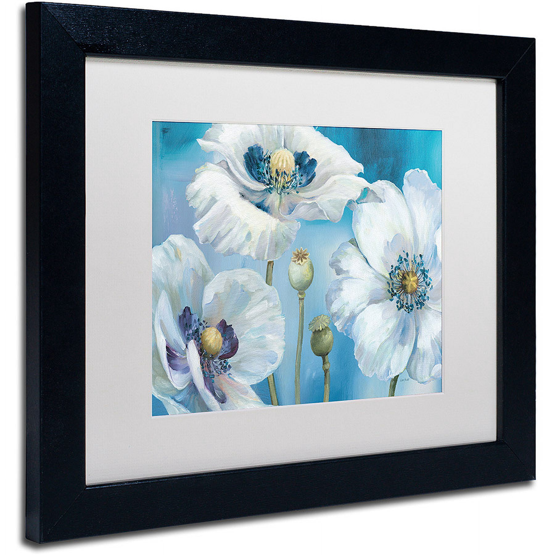 Trademark Fine Art "Blue Dance I" Canvas Art by Lisa Audit, White Matte, Black Frame