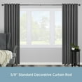 thumbnail image 3 of Kenney Seville 5/8" Standard Decorative Window Curtain Rod, 90-130", Matte Black, 3 of 6
