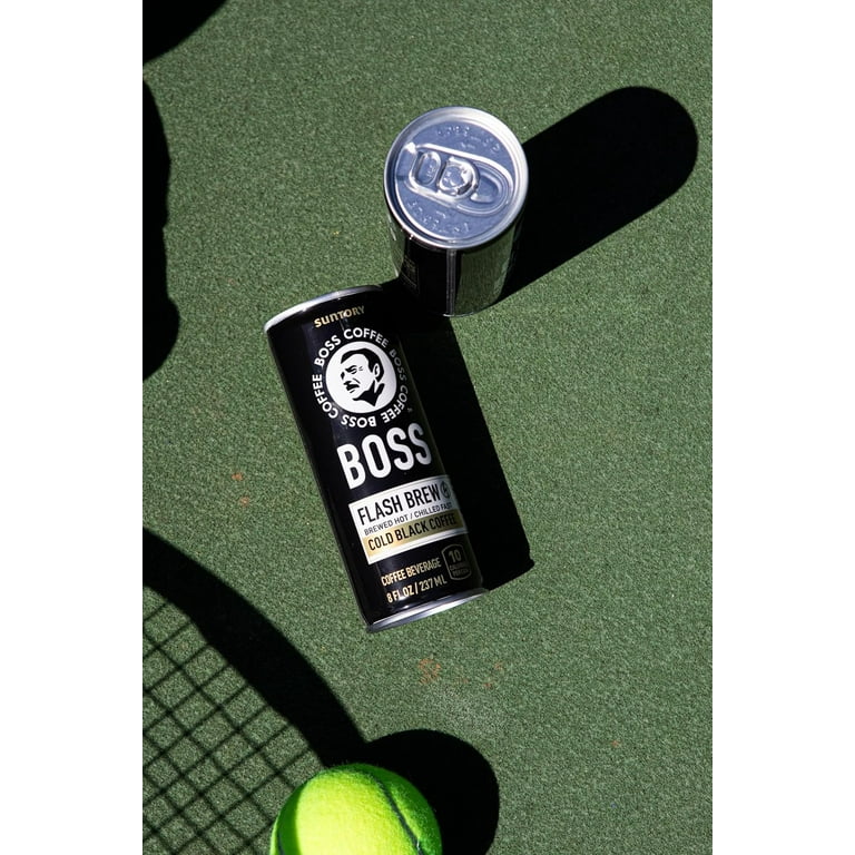 BOSS Coffee By SCH4 Suntory - Japanese Flash Brew Original Black Coffee, 8oz 12 Pack, Imported