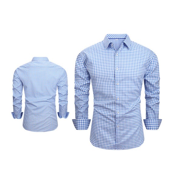 Mens Dress Shirts Button Down Mens formal Shirt Mens Big and Tall Shirt Men Business Casual Plus Size Mens Shirts, Light Blue, S
