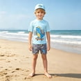 thumbnail image 2 of Miaoju Swimsuit Toddler Boy Cartoon Printed Swimwear Boys 2 Piece Swimsuit Water Park Toddler Bathing Suits for Boys, 2 of 6