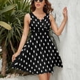 thumbnail image 3 of Small Dots Pattern Sundress Sleeveless Dress Summer Women Clothes Dress for Women Dresses, 3 of 7