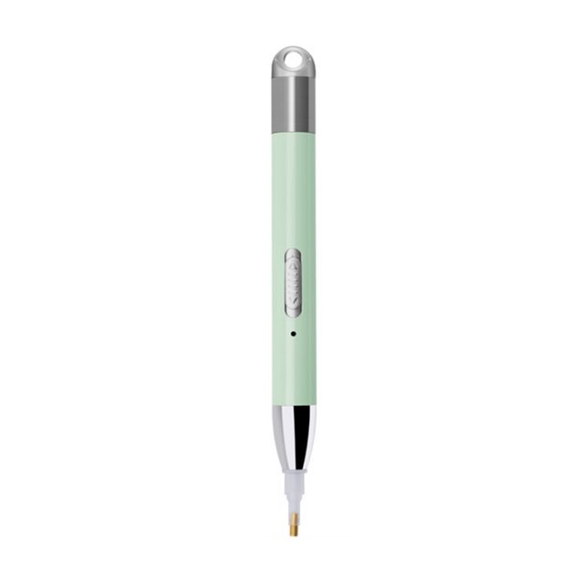 Tignapoo Ensemble d'Outils de Ramassage de Diamants à LED - Vert Menthe 4 avec 6 Embouts de Rechange, Accessoire d'Art d'Ongle Rechargeable par USB pour Application Facile de Strass