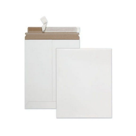 Extra-Rigid Photo/document Mailer, Cheese Blade Flap, Self-Adhesive Closure, 9.75 X 12.5, White, 25/box | Bundle of 2 Boxes
