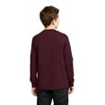 thumbnail image 2 of Port & Company Youth Long Sleeve Core Cotton Tee-XL (Athletic Maroon), 2 of 6