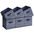 thumbnail image 1 of Cubos de almacenamiento SONGMICS Misty Blue UROB030I01 30 x 30 cm, 6 unidades, 1 of 8