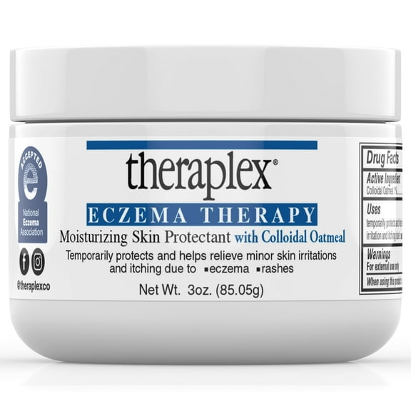 Theraplex Eczema Cream - Eczema Treatment Moisturizing Protecter - TSA Compliant Anti-Itch Skin Protectant for Dry, Irritated, Sensitive and Eczem-Prone Skin, 3 oz