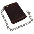 thumbnail image 6 of RFID Blocking Men's Classic Biker Chain Trifold Crazy Horse Leather Wallet, 6 of 17