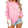 thumbnail image 6 of Vetsdori Valentine Sweatshirts for Women Pullover Tops Gifts for Girlfriend Valentine's Days Love Heart Womens Sweatshirts Pink, 6 of 8