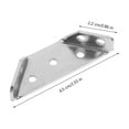 thumbnail image 4 of CTIRCHIU 10 Pcs Connecteur de Fixation pour Support d'Assemblage de Coin de Meuble en Acier Inoxydable Argenté, 4 of 8