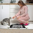 thumbnail image 4 of Gray-checked Text Rugs and Mats Non Skid Washable Absorbent Microfiber Soft Kitchen Mat for Floor Set Of 2 Decor Stain Resistant 17"x47"+17"x30", 4 of 7