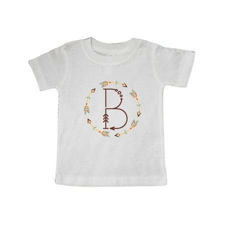 

Inktastic B Monogram Letter Tribal Wreath Gift Baby Boy or Baby Girl T-Shirt
