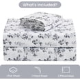 thumbnail image 2 of Floral Queen Sheets Soft Breathable Microfiber Vintage Printed Bed Sheet Set Deep Pocket Fitted Sheet Included Flower Pattern, 2 of 7
