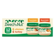 Beech-Nut Stage 1 Meat Baby Food Variety Pack, Chicken & Turkey, 2.5 oz Jar (12 Pack)