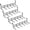 Black, variant on Set of 4 Mesh Wall Hook for Hanging Keys Backpacks Utensils Towels