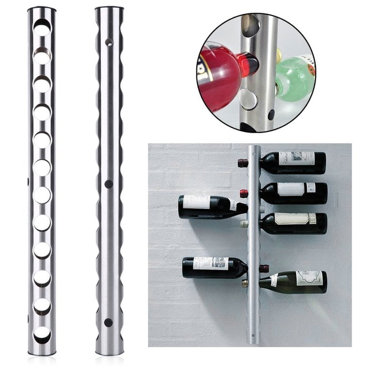Household Stainless Steel Wine Rack Bar Vertical Wall Mounted Kitchen